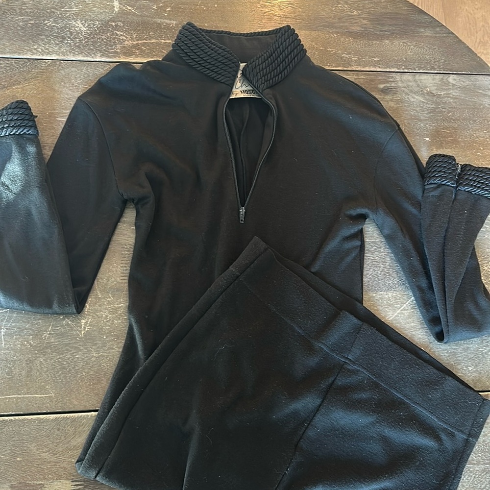 Shortish long black dress